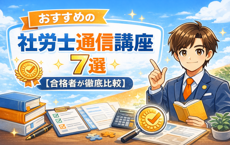 おすすめの社労士通信講座7選【合格者が徹底比較】