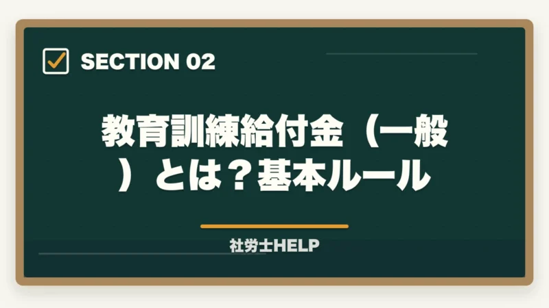 教育訓練給付金(一般)とは?基本ルール|教育訓練給付金対象 社労士通信講座ランキング2026|フォーサイト1位の図解