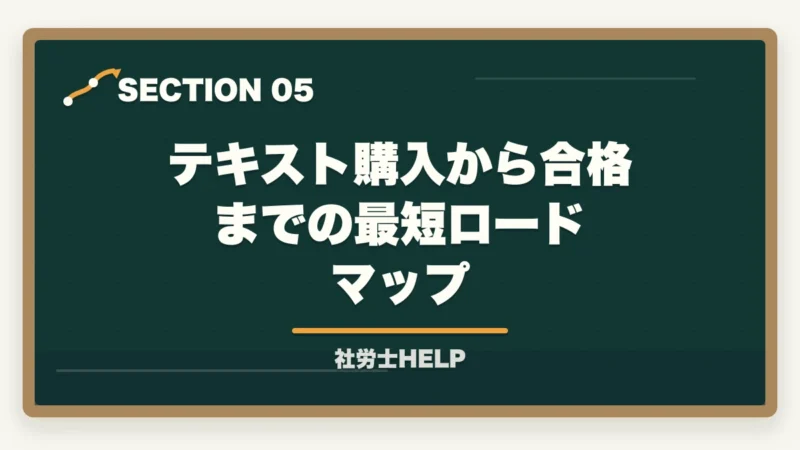 テキスト購入から合格までの最短ロードマップ｜社労士のテキスト・参考書おすすめランキング7選【2026年版】の図解
