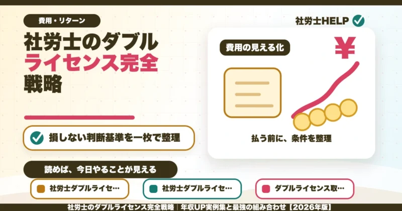社労士のダブルライセンス完全戦略｜年収UP実例集と最強の組み合わせ【2026年版】のアイキャッチ画像