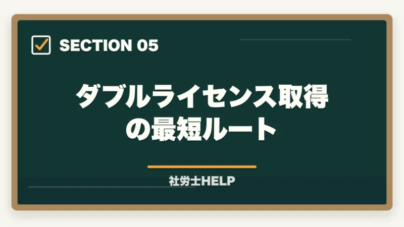 ダブルライセンス取得の最短ルート｜社労士のダブルライセンス完全戦略｜年収UP実例集と最強の組み合わせ【2026年版】の図解