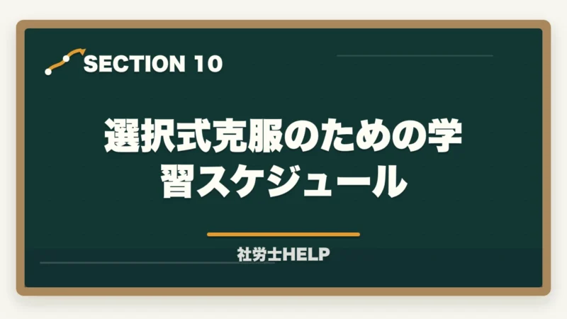 選択式克服のための学習スケジュール|社労士試験の選択式克服法|基準点割れ防止の完全戦略【2026年版】の図解