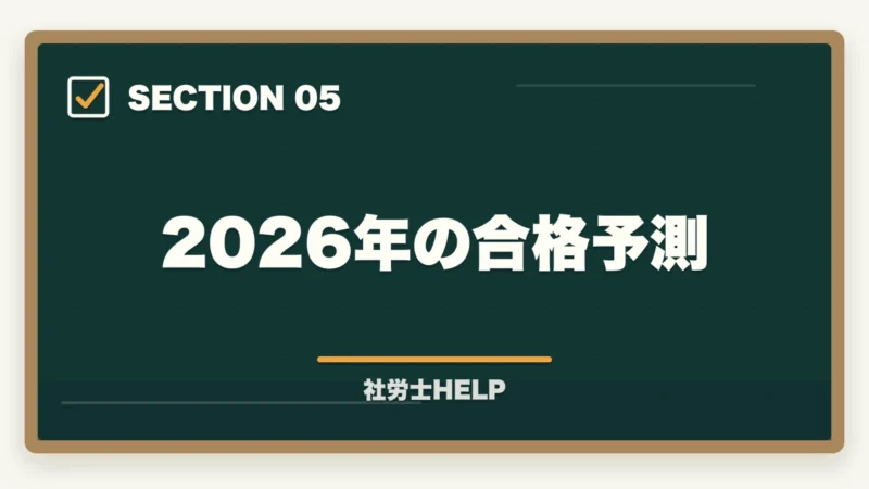2026年の合格予測｜社労士の合格率推移10年分析｜難化傾向と最新合格戦略【2026年版】の図解