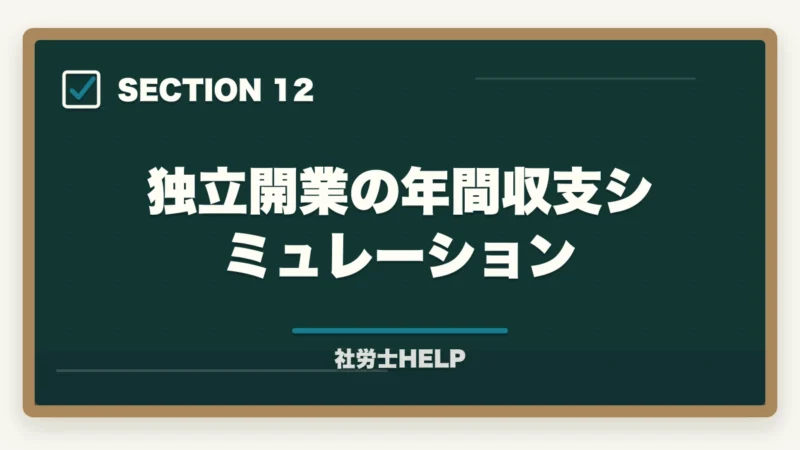 独立開業の年間収支シミュレーション｜社労士の独立開業｜年収700万円達成の完全ロードマップ【2026年版】の図解