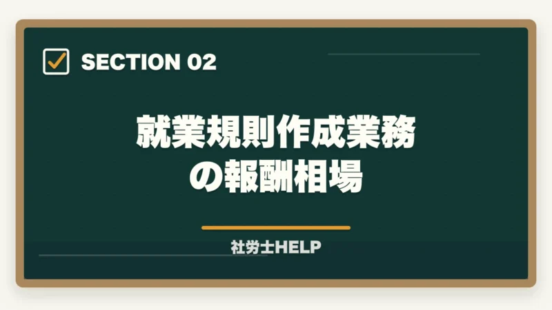 就業規則作成業務の報酬相場｜社労士の就業規則作成業務完全ガイド｜1件30〜100万円で稼ぐ【2026年版】の図解