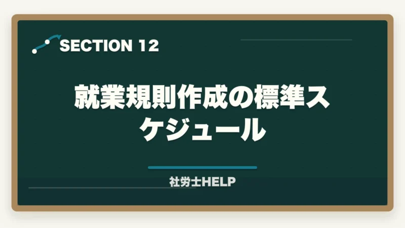 就業規則作成の標準スケジュール｜社労士の就業規則作成業務完全ガイド｜1件30〜100万円で稼ぐ【2026年版】の図解
