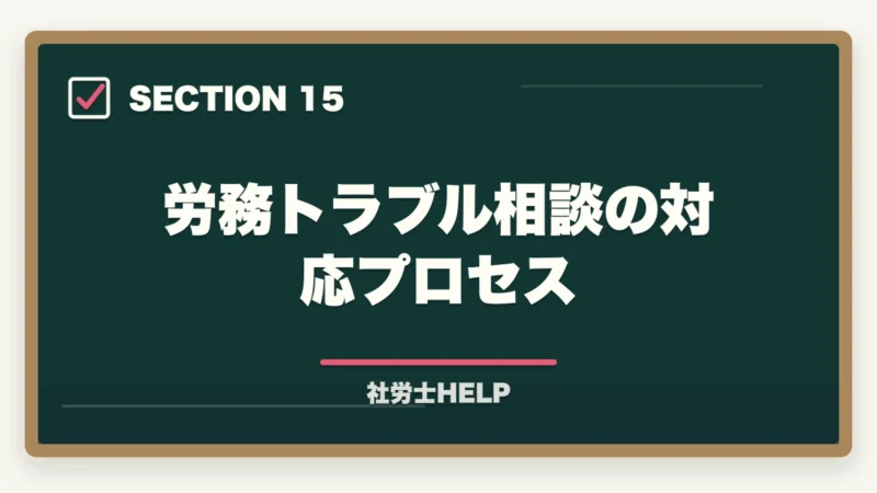 労務トラブル相談の対応プロセス｜社労士の労務トラブル解決業務完全ガイド｜労使紛争で年収700万円【2026年版】の図解