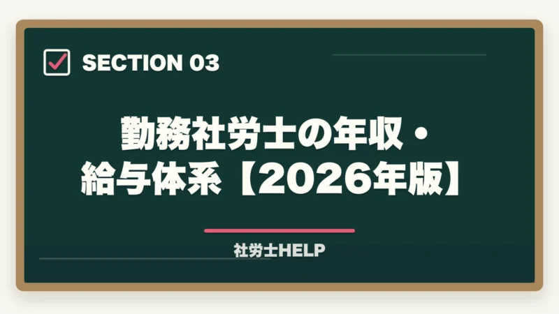 勤務社労士の年収・給与体系【2026年版】｜勤務社労士にできること【2026年版】仕事内容・メリット・年収・求人の探し方の図解