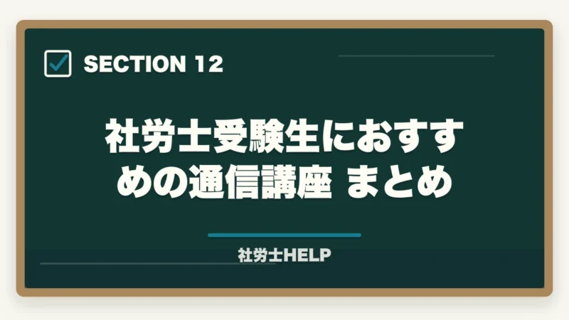社労士受験生におすすめの通信講座 まとめ｜社労士再受験で合格する4つの戦略｜去年と同じ勉強では受からない理由【2026年】の図解