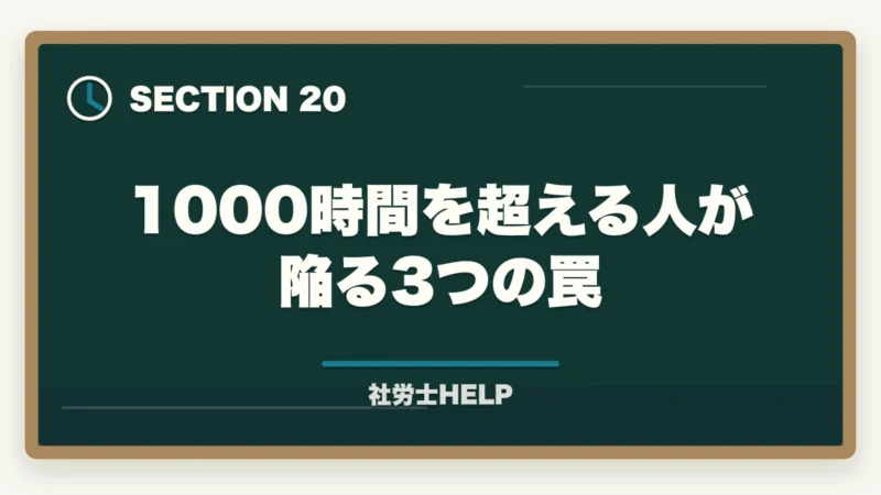 1000時間を超える人が陥る3つの罠｜社労士の勉強時間は1000時間？科目別内訳と最短で合格する方法の図解