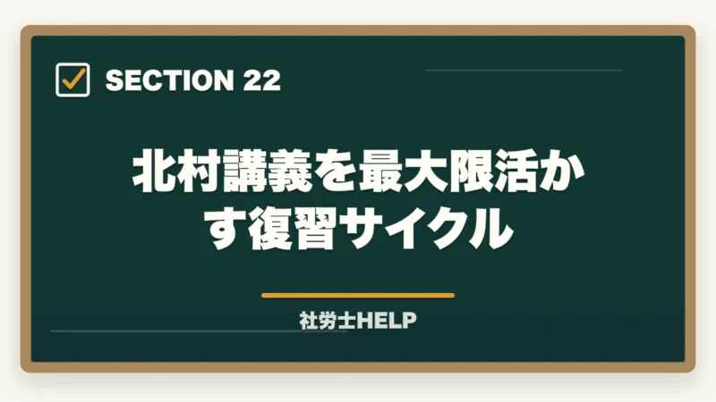 北村講義を最大限活かす復習サイクル｜クレアール社労士 北村先生の講義はわかりやすい？講師の特徴と評判を解説の図解