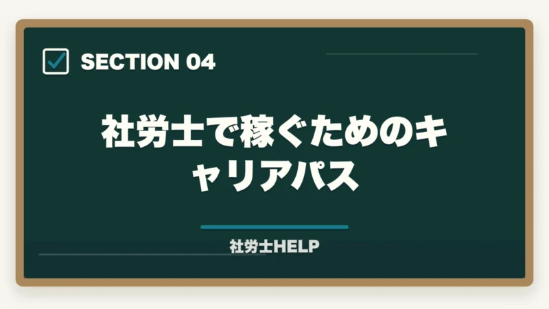 社労士で稼ぐためのキャリアパス|社労士の年収・独立開業で稼げる?現実的な収入と資格取得のメリット【2026年版】の図解