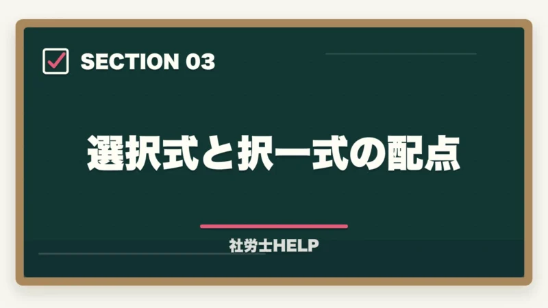 選択式と択一式の配点|社労士試験の科目一覧と出題傾向【10科目の特徴と配点を解説2026】の図解