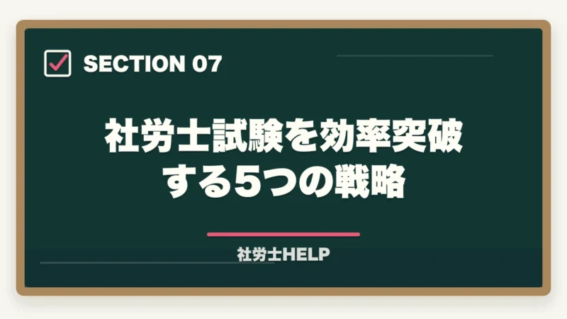 社労士試験を効率突破する5つの戦略|社労士試験の科目一覧と出題傾向【10科目の特徴と配点を解説2026】の図解