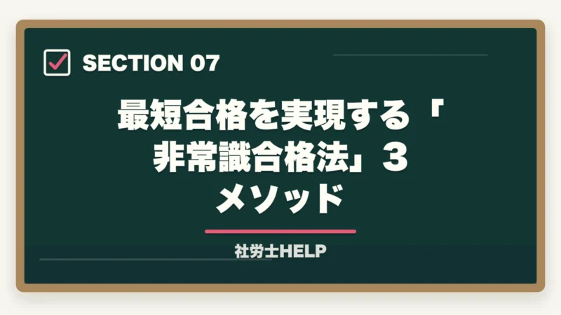 最短合格を実現する「非常識合格法」3メソッド|社労士の登録費用はいくら?合格者が解説する開業・勤務登録の費用と年会費【2026年版】の図解