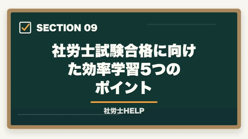 社労士試験合格に向けた効率学習5つのポイント｜社労士試験 直前1ヶ月の正しい過ごし方｜合格を掴む3つのタスクとNG行動【2026年】の図解