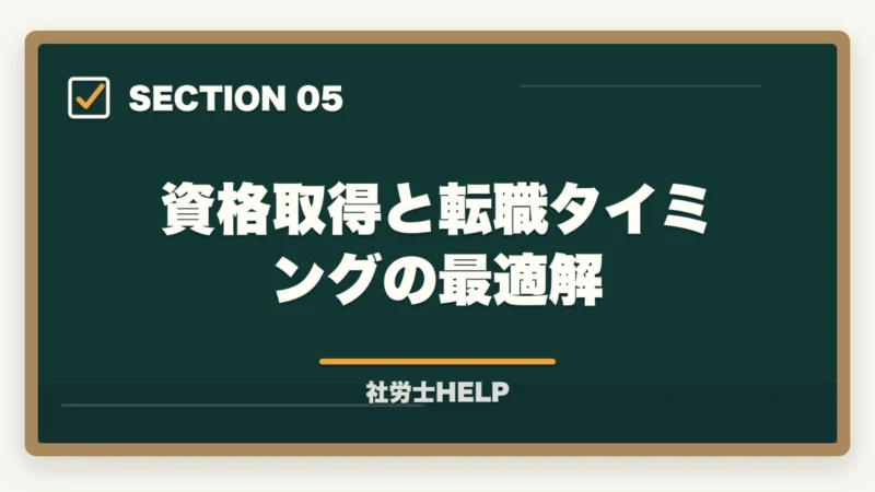 資格取得と転職タイミングの最適解｜社労士資格は転職・就職に有利？評価される職種・業界と転職成功のポイントの図解