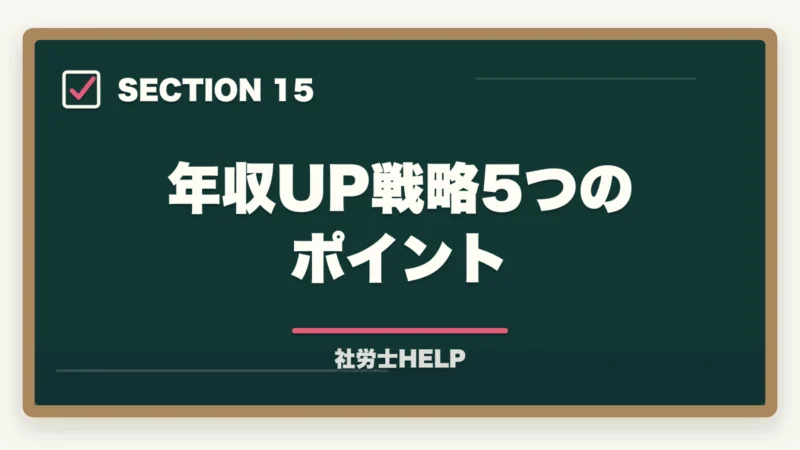 年収UP戦略5つのポイント｜社労士として独立開業するための手順・費用・年収の目安を徹底解説の図解