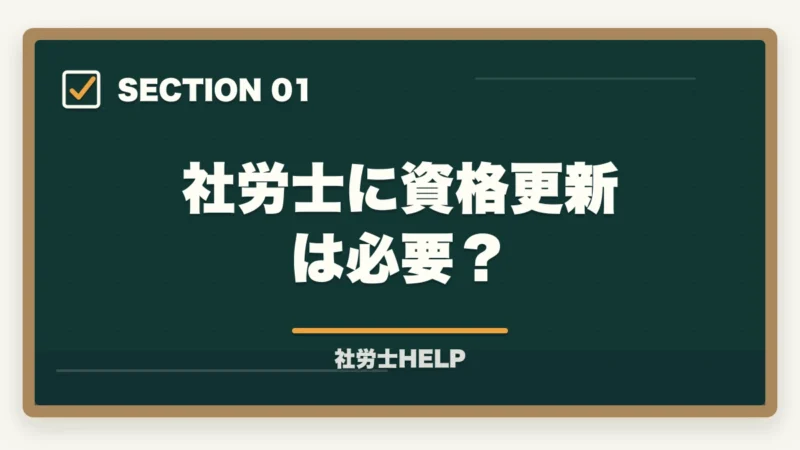 社労士に資格更新は必要？｜社労士の資格更新は必要？継続研修・CPD制度をわかりやすく解説の図解