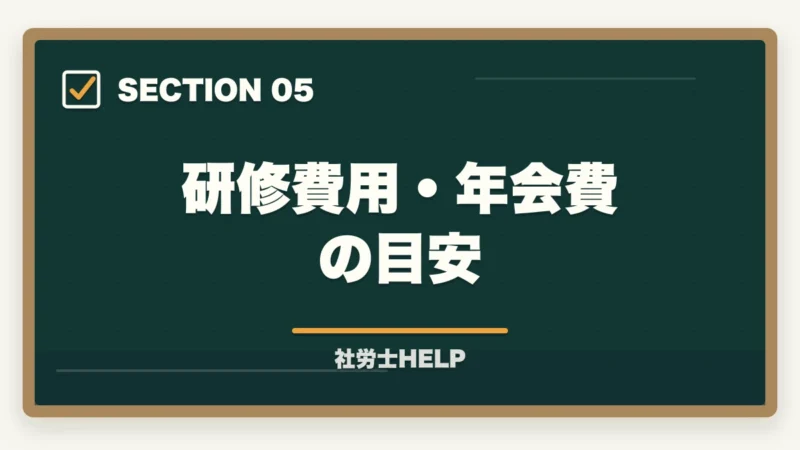 研修費用・年会費の目安｜社労士の資格更新は必要？継続研修・CPD制度をわかりやすく解説の図解