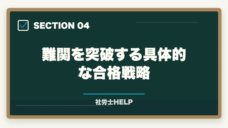 難関を突破する具体的な合格戦略｜社労士試験が「難しすぎる」といわれる5つの構造的理由と合格対策の図解