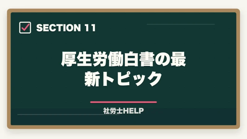 厚生労働白書の最新トピック｜社労士試験「社会保険に関する一般常識」の対策方法｜頻出テーマと攻略法の図解