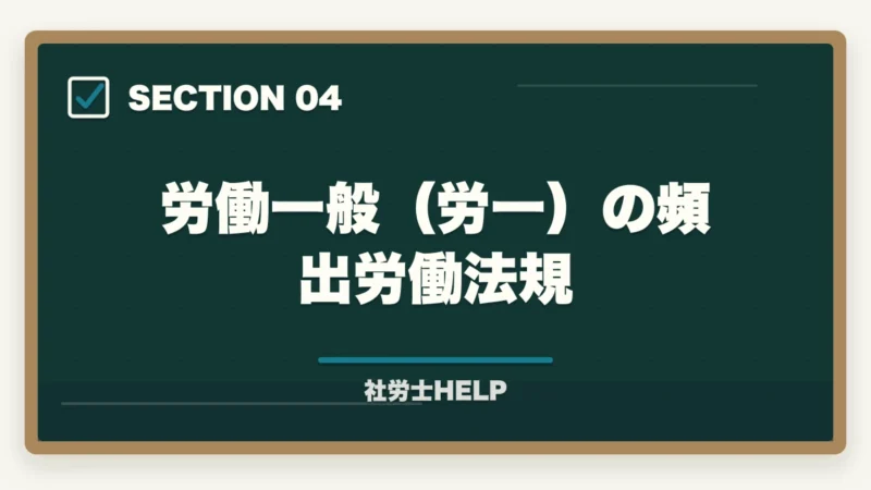 労働一般（労一）の頻出労働法規｜社労士試験2026「労働法規・白書・一般常識」対策｜出題傾向と攻略法の図解