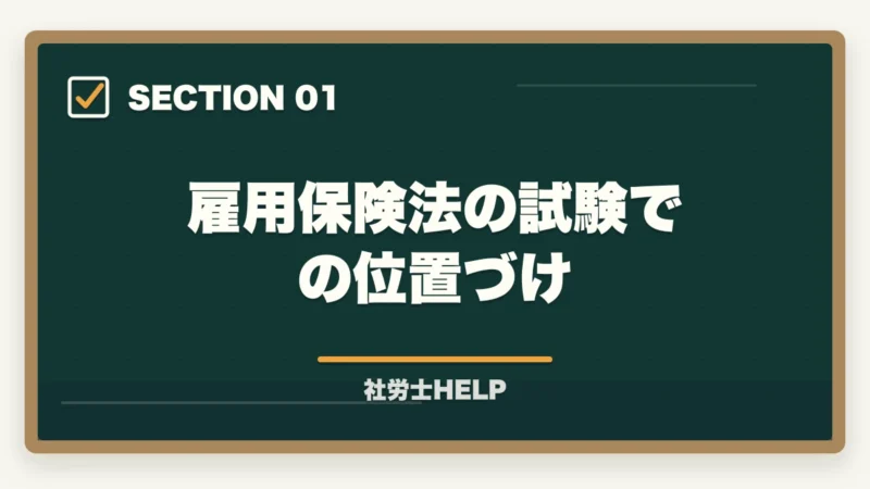 雇用保険法の試験での位置づけ｜社労士試験「雇用保険法」の勉強法と対策｜給付の種類と試験攻略ポイントの図解