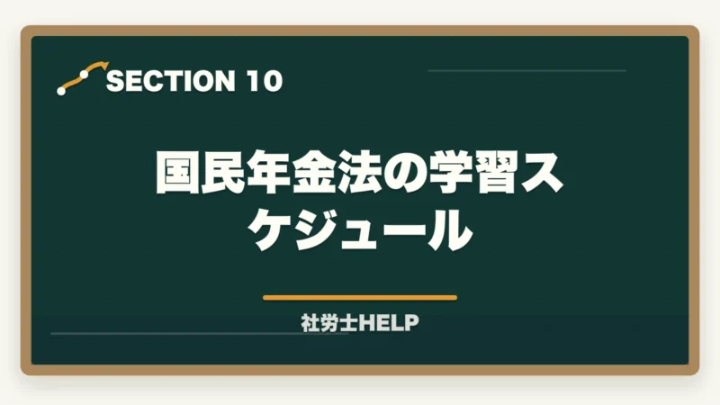 国民年金法の学習スケジュール｜社労士試験「国民年金法」の勉強法と対策｜厚年との連動で効率よく攻略の図解