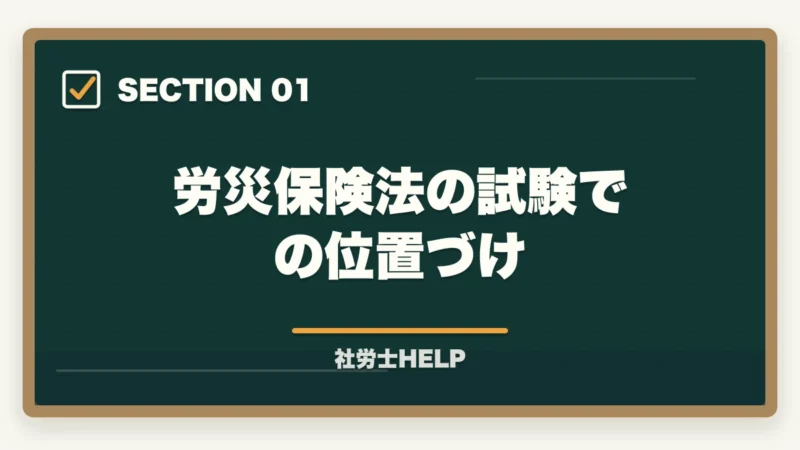 労災保険法の試験での位置づけ｜社労士試験「労災保険法」の勉強法と対策｜給付の種類と計算を攻略の図解
