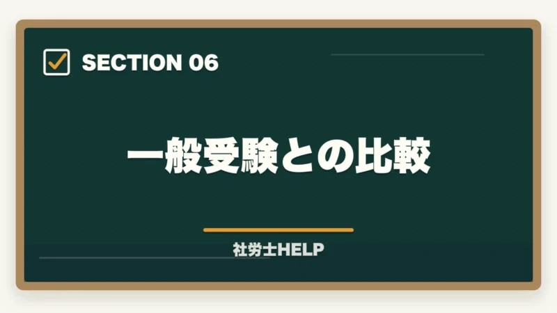 一般受験との比較|社労士試験の科目免除制度の対象者・条件・申請方法を完全解説の図解