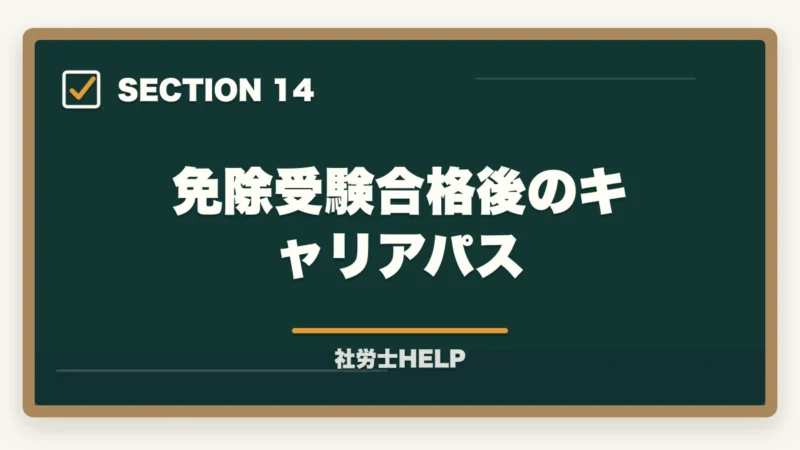 免除受験合格後のキャリアパス|社労士試験の科目免除制度の対象者・条件・申請方法を完全解説の図解
