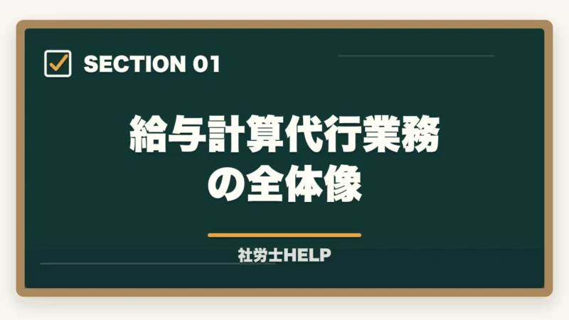 給与計算代行業務の全体像|社労士の給与計算業務代行とは?仕事内容・報酬相場・始め方を徹底解説の図解