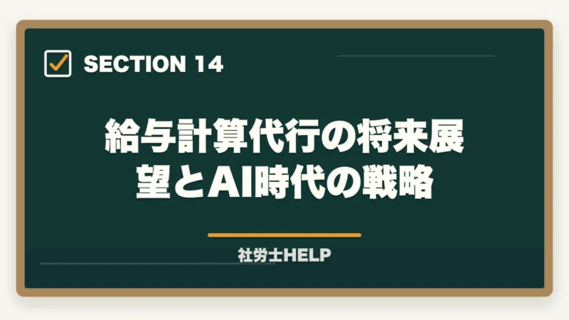 給与計算代行の将来展望とAI時代の戦略|社労士の給与計算業務代行とは?仕事内容・報酬相場・始め方を徹底解説の図解