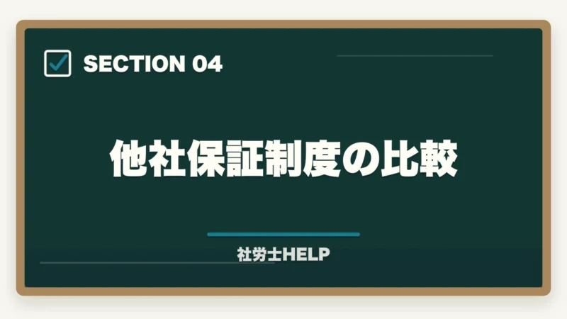 他社保証制度の比較｜社労士通信講座の返金・合格保証制度を比較｜クレアール・スタディング・TACの図解