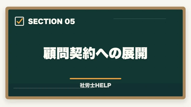 顧問契約への展開|社労士のハラスメント対応業務|企業からの依頼内容・相談事例・報酬の目安の図解
