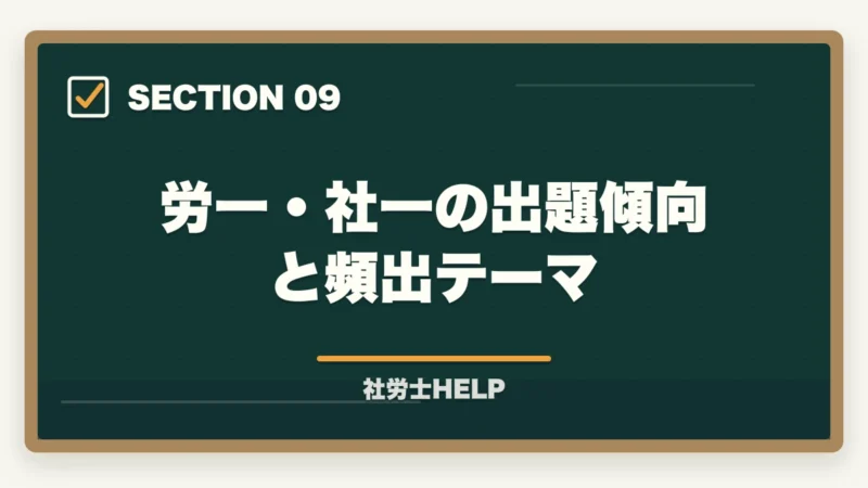 労一・社一の出題傾向と頻出テーマ|社労士試験「一般常識」の勉強法|労一・社一の攻略ポイントと頻出テーマまとめの図解