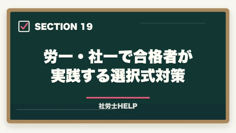 労一・社一で合格者が実践する選択式対策|社労士試験「一般常識」の勉強法|労一・社一の攻略ポイントと頻出テーマまとめの図解