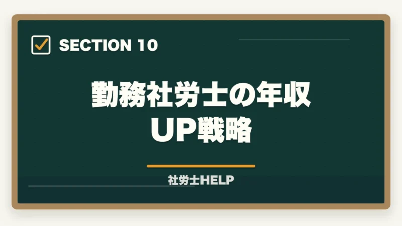 勤務社労士の年収UP戦略｜社労士の年収アップ方法｜勤務・独立別に収入を増やす具体的な戦略の図解