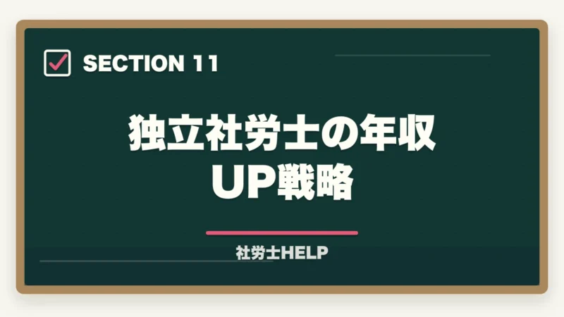 独立社労士の年収UP戦略｜社労士の年収アップ方法｜勤務・独立別に収入を増やす具体的な戦略の図解