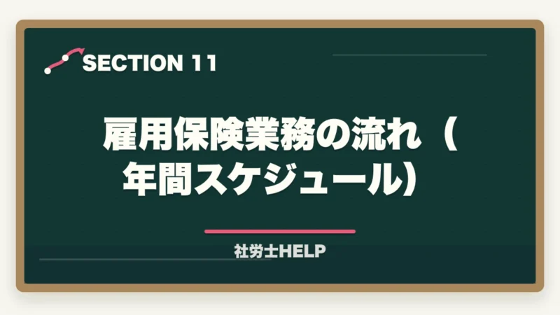 雇用保険業務の流れ（年間スケジュール）｜社労士が行う雇用保険の業務代行とは？手続き内容・費用・依頼メリットを解説の図解