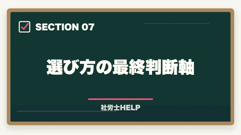 選び方の最終判断軸｜ユーキャン社労士講座の評判・口コミ｜クレアールとの違いと選び方の図解