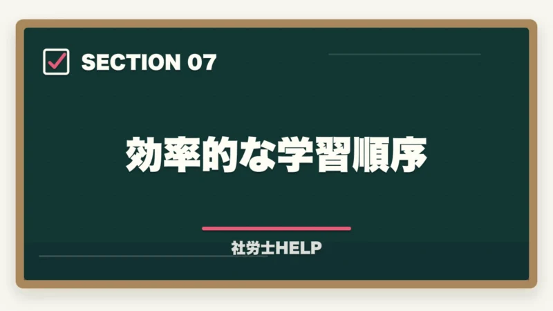 効率的な学習順序|社労士試験「健康保険法」の勉強法|頻出ポイント・難しい理由・効率的な攻略法の図解