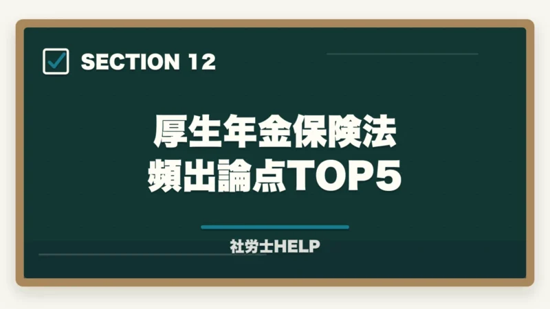 厚生年金保険法 頻出論点TOP5｜社労士試験「厚生年金保険法」の勉強法｜頻出テーマ・国民年金との違い・攻略法の図解