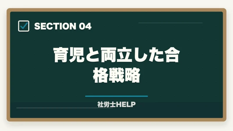 育児と両立した合格戦略|クレアール社労士講座の合格体験談・口コミ|働きながら合格した受講者のリアルな声の図解
