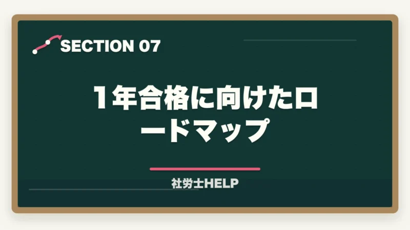 1年合格に向けたロードマップ｜社労士試験の勉強は何から始める？初学者のための最初の一歩と学習ルートの図解