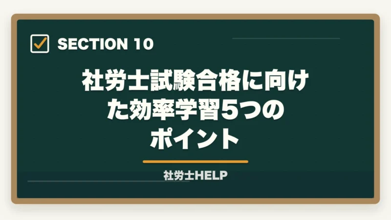 社労士試験合格に向けた効率学習5つのポイント｜社労士試験の勉強は何から始める？初学者のための最初の一歩と学習ルートの図解