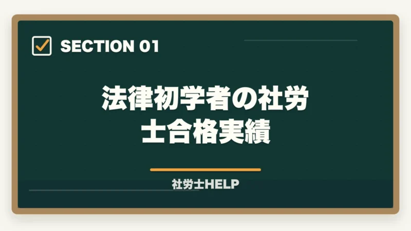 法律初学者の社労士合格実績｜法律の知識ゼロから社労士合格は可能？初学者のための合格戦略と勉強法の図解