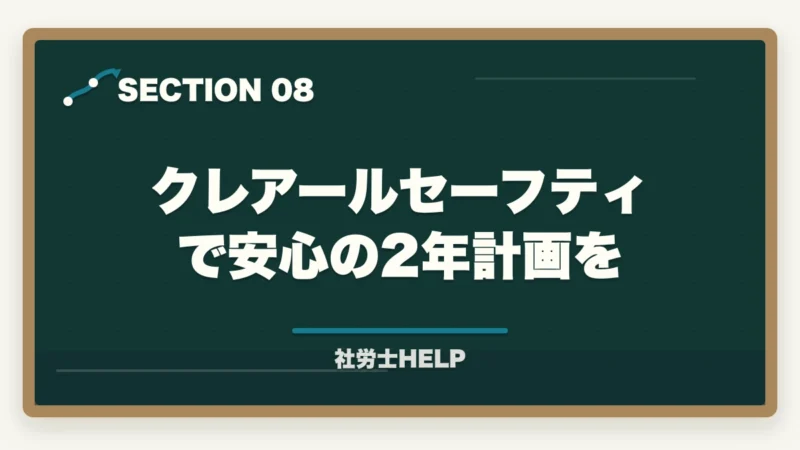 クレアールセーフティで安心の2年計画を｜クレアール社労士講座の合格保証制度とは？不合格でも安心の仕組みを徹底解説【2026年】の図解