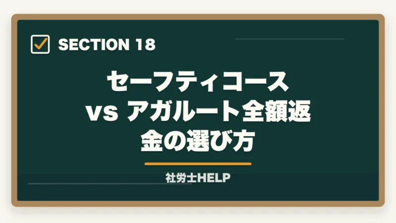 セーフティコース vs アガルート全額返金の選び方｜クレアール社労士講座の合格保証制度とは？不合格でも安心の仕組みを徹底解説【2026年】の図解